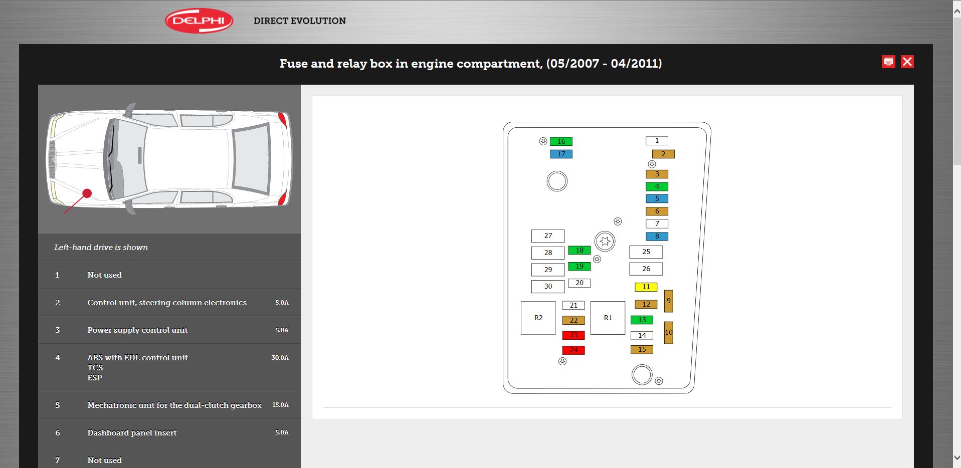 vehicle tech information screen shot of fuses and relays (1)