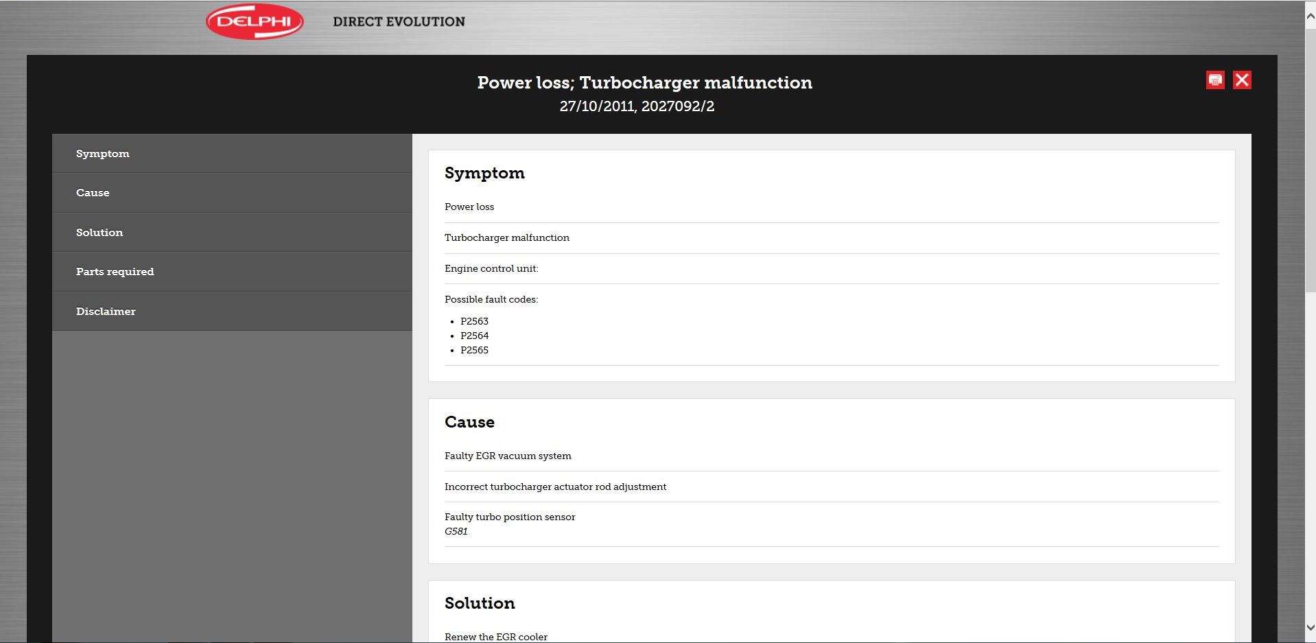 vehicle technical information screen shot TSB smart fix (1)