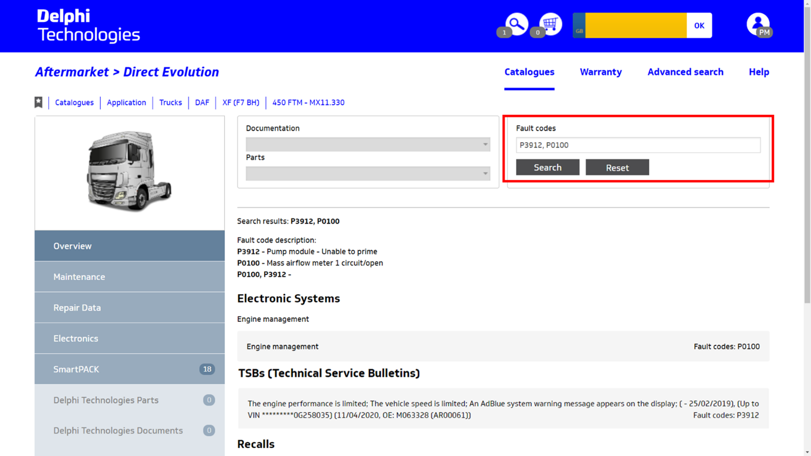 VTI HD_The ability to search multiple DTC’s